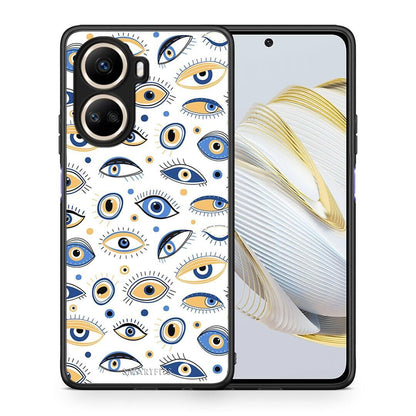 Θήκη Huawei Nova 10 SE Ftou Ftou από τη Smartfits με σχέδιο στο πίσω μέρος και μαύρο περίβλημα | Huawei Nova 10 SE Ftou Ftou Case with Colorful Back and Black Bezels