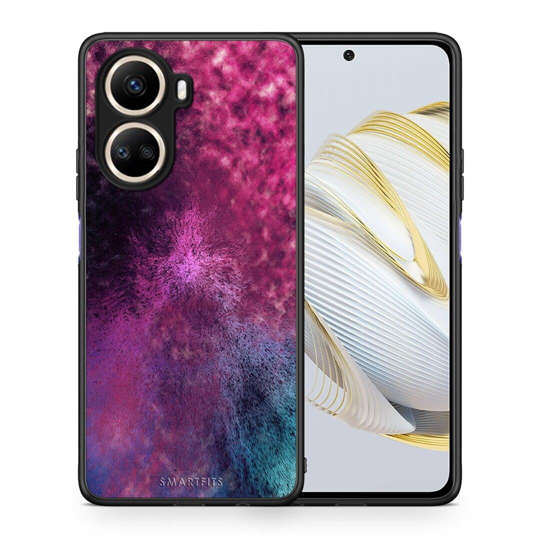 Θήκη Huawei Nova 10 SE Galactic Aurora από τη Smartfits με σχέδιο στο πίσω μέρος και μαύρο περίβλημα | Huawei Nova 10 SE Galactic Aurora Case with Colorful Back and Black Bezels