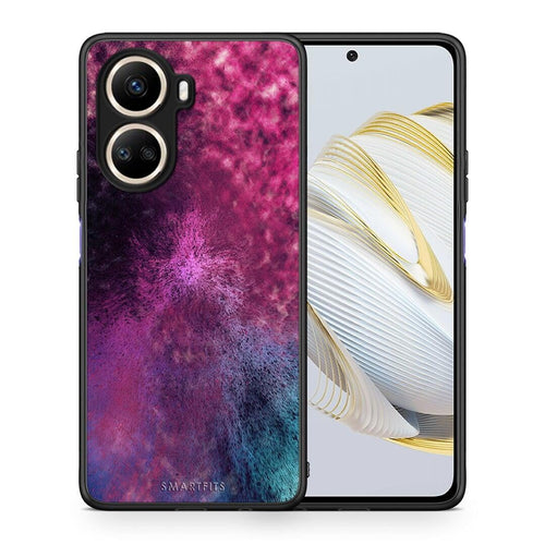 Θήκη Huawei Nova 10 SE Galactic Aurora από τη Smartfits με σχέδιο στο πίσω μέρος και μαύρο περίβλημα | Huawei Nova 10 SE Galactic Aurora Case with Colorful Back and Black Bezels