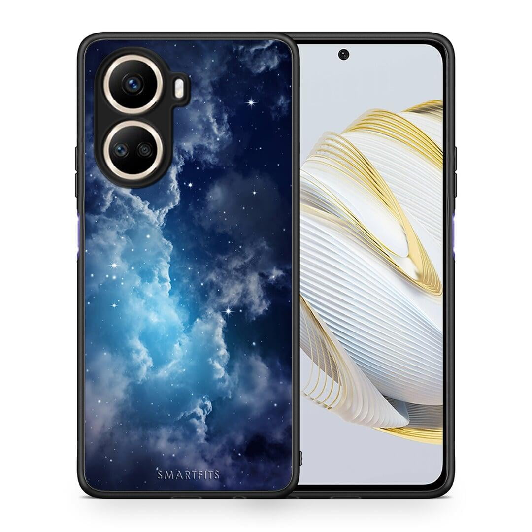 Θήκη Huawei Nova 10 SE Galactic Blue Sky από τη Smartfits με σχέδιο στο πίσω μέρος και μαύρο περίβλημα | Huawei Nova 10 SE Galactic Blue Sky Case with Colorful Back and Black Bezels