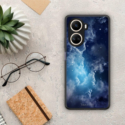 Θήκη Huawei Nova 10 SE Galactic Blue Sky από τη Smartfits με σχέδιο στο πίσω μέρος και μαύρο περίβλημα | Huawei Nova 10 SE Galactic Blue Sky Case with Colorful Back and Black Bezels