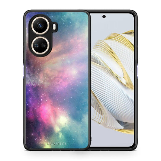 Θήκη Huawei Nova 10 SE Galactic Rainbow από τη Smartfits με σχέδιο στο πίσω μέρος και μαύρο περίβλημα | Huawei Nova 10 SE Galactic Rainbow Case with Colorful Back and Black Bezels