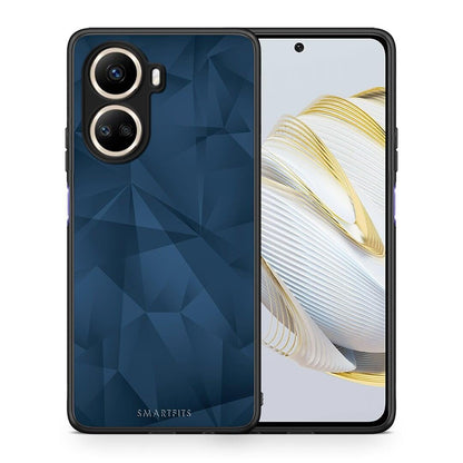 Θήκη Huawei Nova 10 SE Geometric Blue Abstract από τη Smartfits με σχέδιο στο πίσω μέρος και μαύρο περίβλημα | Huawei Nova 10 SE Geometric Blue Abstract Case with Colorful Back and Black Bezels
