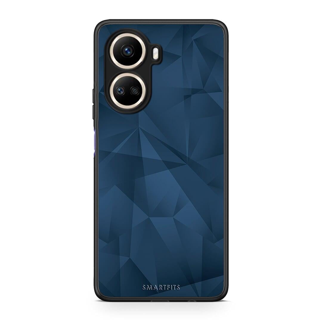 Θήκη Huawei Nova 10 SE Geometric Blue Abstract από τη Smartfits με σχέδιο στο πίσω μέρος και μαύρο περίβλημα | Huawei Nova 10 SE Geometric Blue Abstract Case with Colorful Back and Black Bezels
