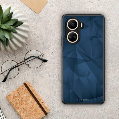 Θήκη Huawei Nova 10 SE Geometric Blue Abstract από τη Smartfits με σχέδιο στο πίσω μέρος και μαύρο περίβλημα | Huawei Nova 10 SE Geometric Blue Abstract Case with Colorful Back and Black Bezels