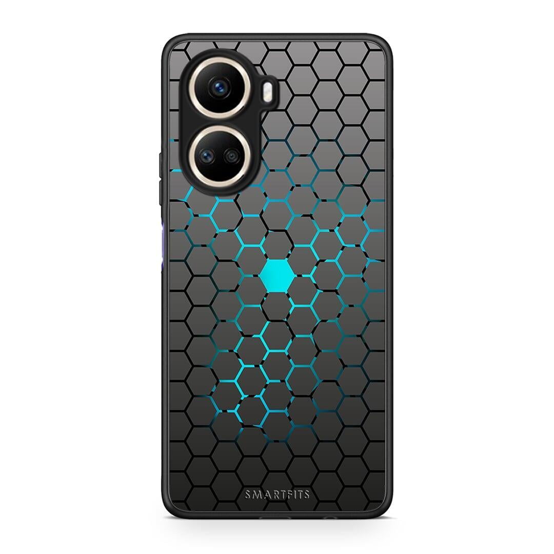 Θήκη Huawei Nova 10 SE Geometric Hexagonal από τη Smartfits με σχέδιο στο πίσω μέρος και μαύρο περίβλημα | Huawei Nova 10 SE Geometric Hexagonal Case with Colorful Back and Black Bezels