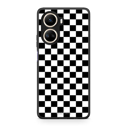 Θήκη Huawei Nova 10 SE Geometric Squares από τη Smartfits με σχέδιο στο πίσω μέρος και μαύρο περίβλημα | Huawei Nova 10 SE Geometric Squares Case with Colorful Back and Black Bezels