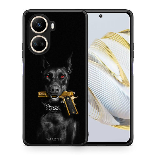 Θήκη Huawei Nova 10 SE Golden Gun από τη Smartfits με σχέδιο στο πίσω μέρος και μαύρο περίβλημα | Huawei Nova 10 SE Golden Gun Case with Colorful Back and Black Bezels