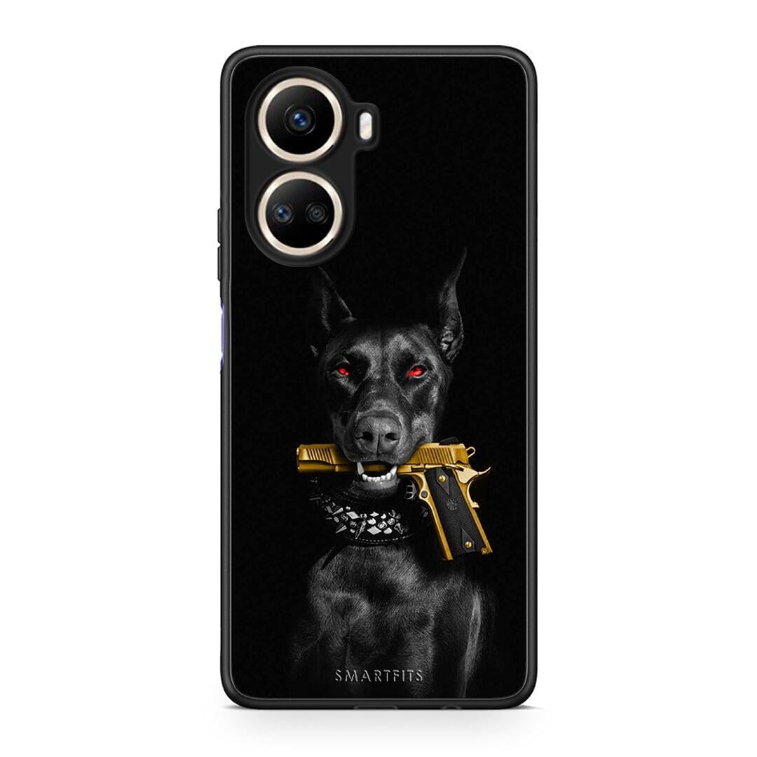Θήκη Huawei Nova 10 SE Golden Gun από τη Smartfits με σχέδιο στο πίσω μέρος και μαύρο περίβλημα | Huawei Nova 10 SE Golden Gun Case with Colorful Back and Black Bezels