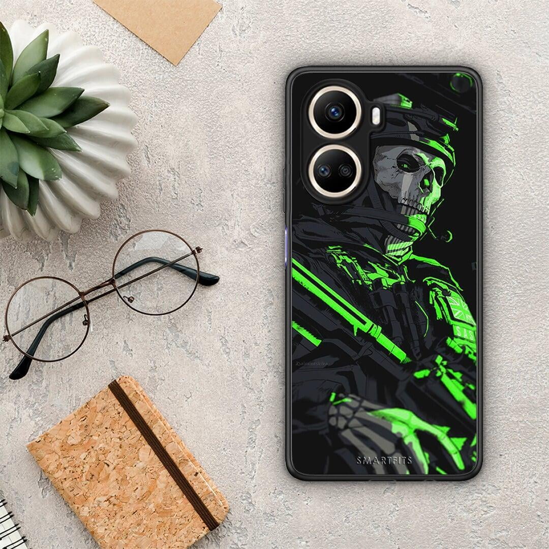 Θήκη Huawei Nova 10 SE Green Soldier από τη Smartfits με σχέδιο στο πίσω μέρος και μαύρο περίβλημα | Huawei Nova 10 SE Green Soldier Case with Colorful Back and Black Bezels