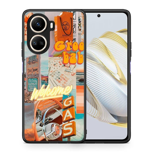 Θήκη Huawei Nova 10 SE Groovy Babe από τη Smartfits με σχέδιο στο πίσω μέρος και μαύρο περίβλημα | Huawei Nova 10 SE Groovy Babe Case with Colorful Back and Black Bezels