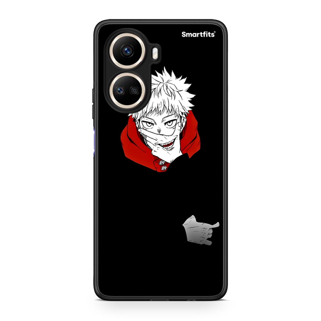 Θήκη Huawei Nova 10 SE Itadori Anime από τη Smartfits με σχέδιο στο πίσω μέρος και μαύρο περίβλημα | Huawei Nova 10 SE Itadori Anime Case with Colorful Back and Black Bezels