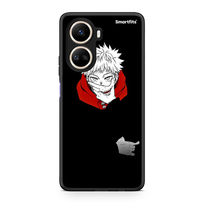 Θήκη Huawei Nova 10 SE Itadori Anime από τη Smartfits με σχέδιο στο πίσω μέρος και μαύρο περίβλημα | Huawei Nova 10 SE Itadori Anime Case with Colorful Back and Black Bezels