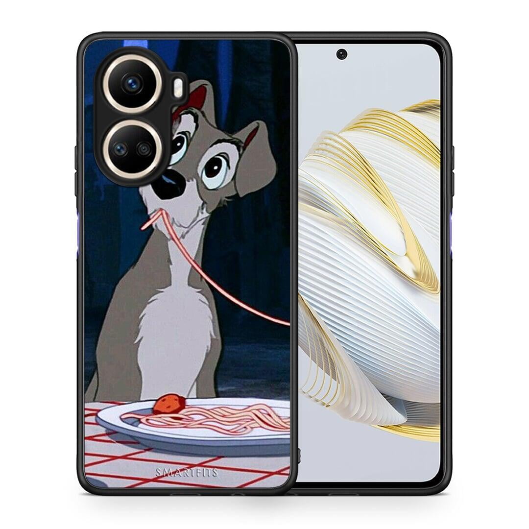 Θήκη Huawei Nova 10 SE Lady And Tramp 1 από τη Smartfits με σχέδιο στο πίσω μέρος και μαύρο περίβλημα | Huawei Nova 10 SE Lady And Tramp 1 Case with Colorful Back and Black Bezels