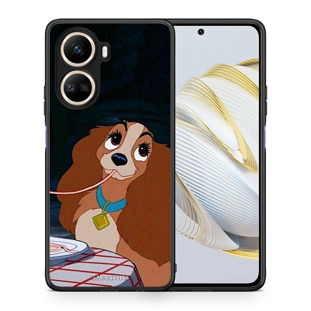 Θήκη Huawei Nova 10 SE Lady And Tramp 2 από τη Smartfits με σχέδιο στο πίσω μέρος και μαύρο περίβλημα | Huawei Nova 10 SE Lady And Tramp 2 Case with Colorful Back and Black Bezels