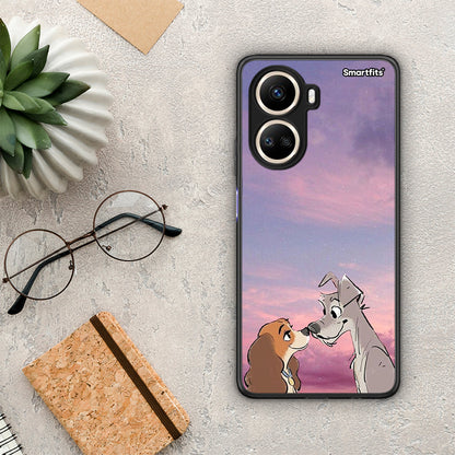 Θήκη Huawei Nova 10 SE Lady And Tramp από τη Smartfits με σχέδιο στο πίσω μέρος και μαύρο περίβλημα | Huawei Nova 10 SE Lady And Tramp Case with Colorful Back and Black Bezels