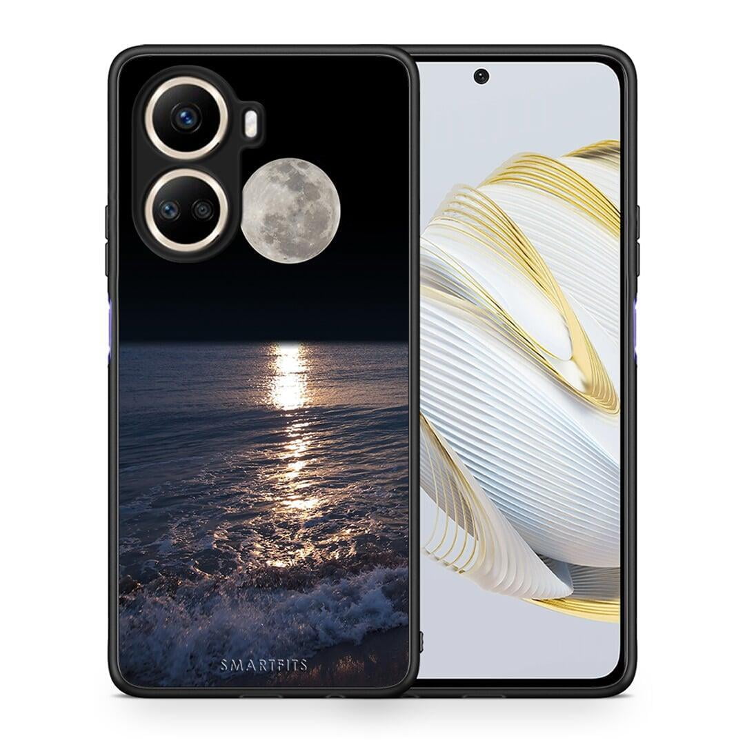 Θήκη Huawei Nova 10 SE Landscape Moon από τη Smartfits με σχέδιο στο πίσω μέρος και μαύρο περίβλημα | Huawei Nova 10 SE Landscape Moon Case with Colorful Back and Black Bezels