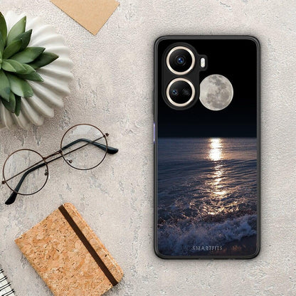 Θήκη Huawei Nova 10 SE Landscape Moon από τη Smartfits με σχέδιο στο πίσω μέρος και μαύρο περίβλημα | Huawei Nova 10 SE Landscape Moon Case with Colorful Back and Black Bezels
