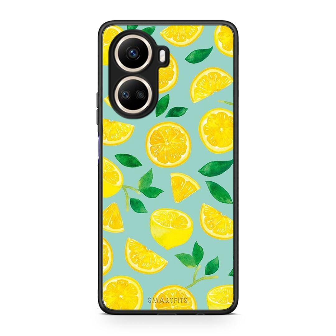 Θήκη Huawei Nova 10 SE Lemons από τη Smartfits με σχέδιο στο πίσω μέρος και μαύρο περίβλημα | Huawei Nova 10 SE Lemons Case with Colorful Back and Black Bezels