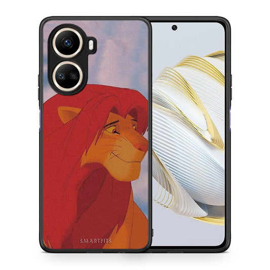 Θήκη Huawei Nova 10 SE Lion Love 1 από τη Smartfits με σχέδιο στο πίσω μέρος και μαύρο περίβλημα | Huawei Nova 10 SE Lion Love 1 Case with Colorful Back and Black Bezels