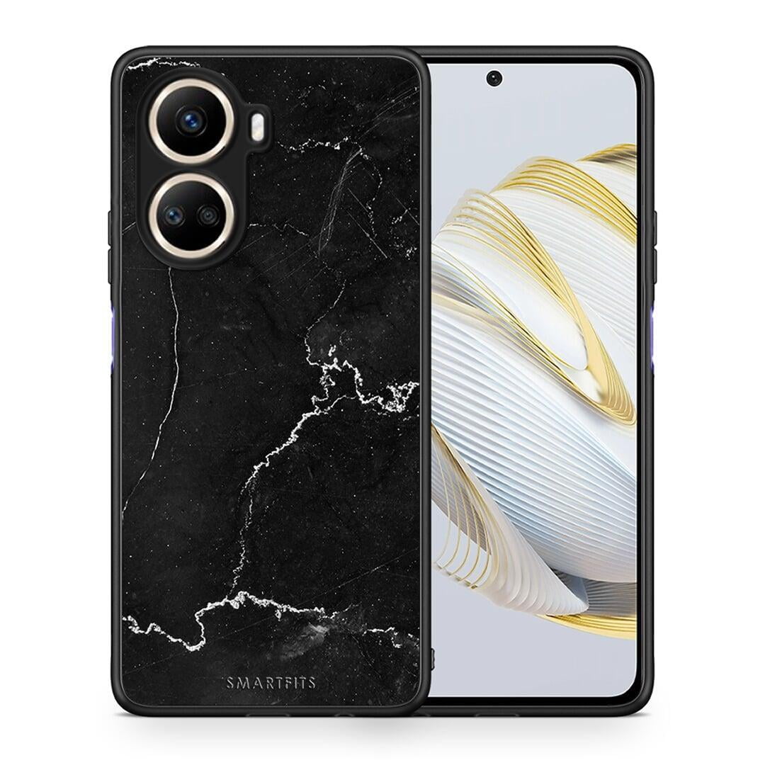 Θήκη Huawei Nova 10 SE Marble Black από τη Smartfits με σχέδιο στο πίσω μέρος και μαύρο περίβλημα | Huawei Nova 10 SE Marble Black Case with Colorful Back and Black Bezels