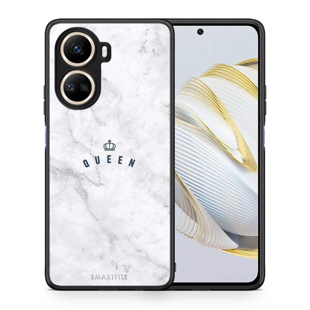 Θήκη Huawei Nova 10 SE Marble Queen από τη Smartfits με σχέδιο στο πίσω μέρος και μαύρο περίβλημα | Huawei Nova 10 SE Marble Queen Case with Colorful Back and Black Bezels