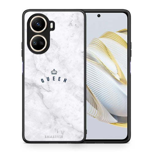 Θήκη Huawei Nova 10 SE Marble Queen από τη Smartfits με σχέδιο στο πίσω μέρος και μαύρο περίβλημα | Huawei Nova 10 SE Marble Queen Case with Colorful Back and Black Bezels