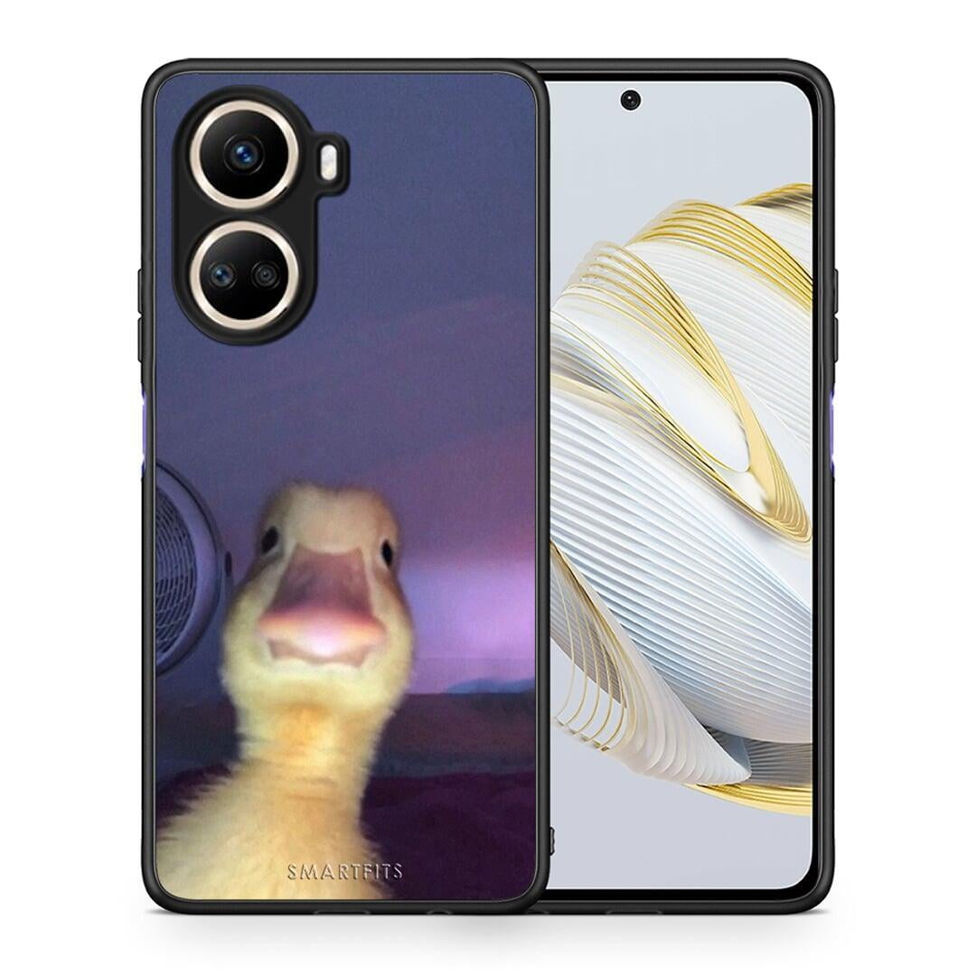 Θήκη Huawei Nova 10 SE Meme Duck από τη Smartfits με σχέδιο στο πίσω μέρος και μαύρο περίβλημα | Huawei Nova 10 SE Meme Duck Case with Colorful Back and Black Bezels