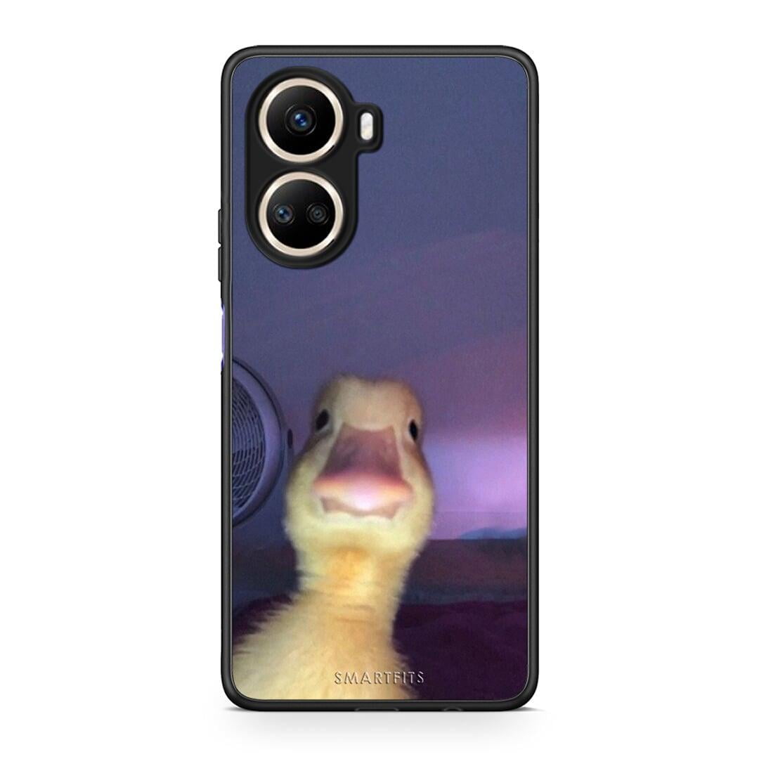 Θήκη Huawei Nova 10 SE Meme Duck από τη Smartfits με σχέδιο στο πίσω μέρος και μαύρο περίβλημα | Huawei Nova 10 SE Meme Duck Case with Colorful Back and Black Bezels