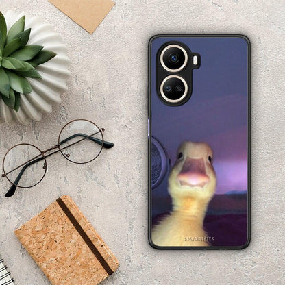 Θήκη Huawei Nova 10 SE Meme Duck από τη Smartfits με σχέδιο στο πίσω μέρος και μαύρο περίβλημα | Huawei Nova 10 SE Meme Duck Case with Colorful Back and Black Bezels