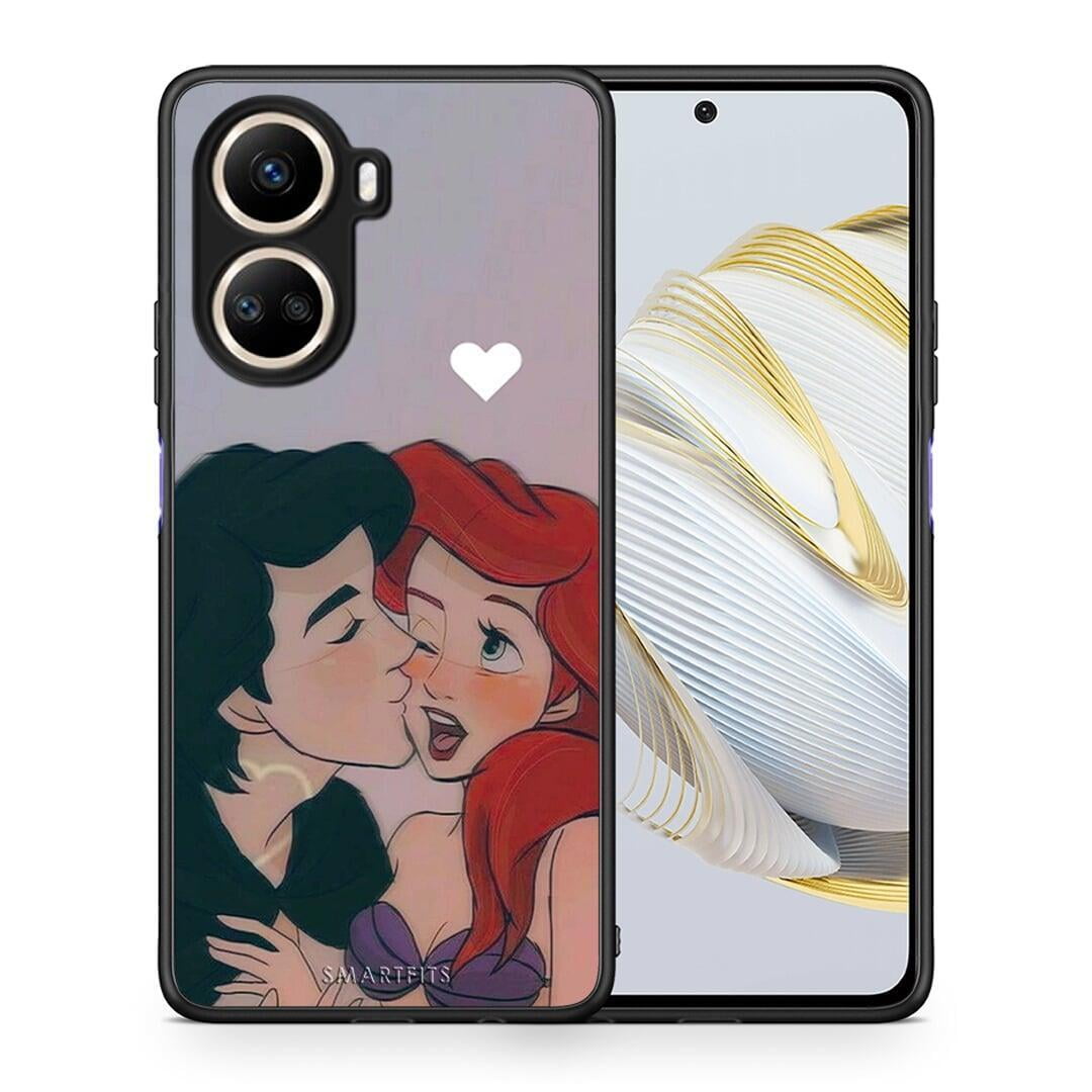 Θήκη Huawei Nova 10 SE Mermaid Couple από τη Smartfits με σχέδιο στο πίσω μέρος και μαύρο περίβλημα | Huawei Nova 10 SE Mermaid Couple Case with Colorful Back and Black Bezels