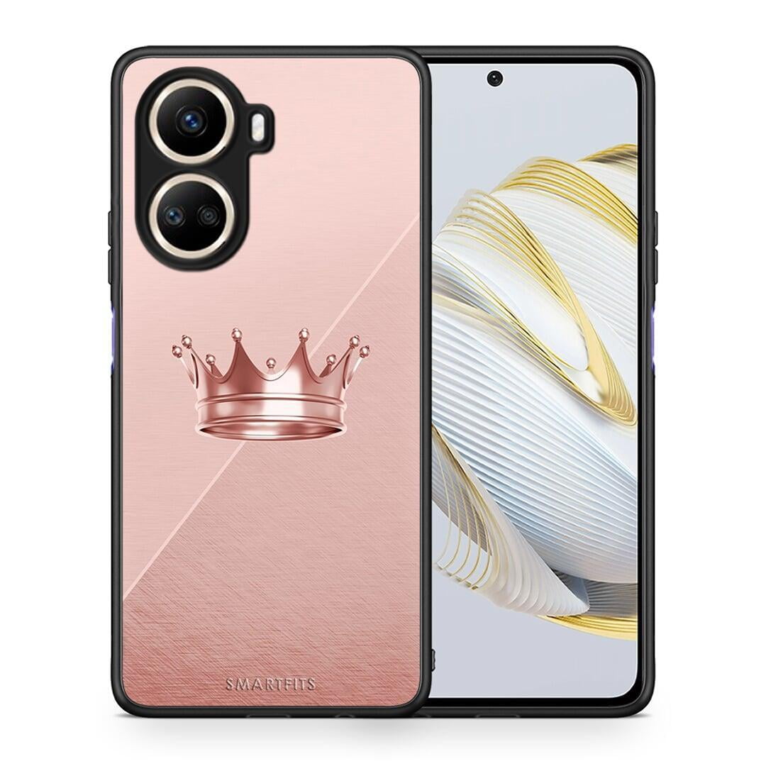 Θήκη Huawei Nova 10 SE Minimal Crown από τη Smartfits με σχέδιο στο πίσω μέρος και μαύρο περίβλημα | Huawei Nova 10 SE Minimal Crown Case with Colorful Back and Black Bezels