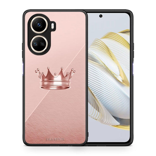 Θήκη Huawei Nova 10 SE Minimal Crown από τη Smartfits με σχέδιο στο πίσω μέρος και μαύρο περίβλημα | Huawei Nova 10 SE Minimal Crown Case with Colorful Back and Black Bezels
