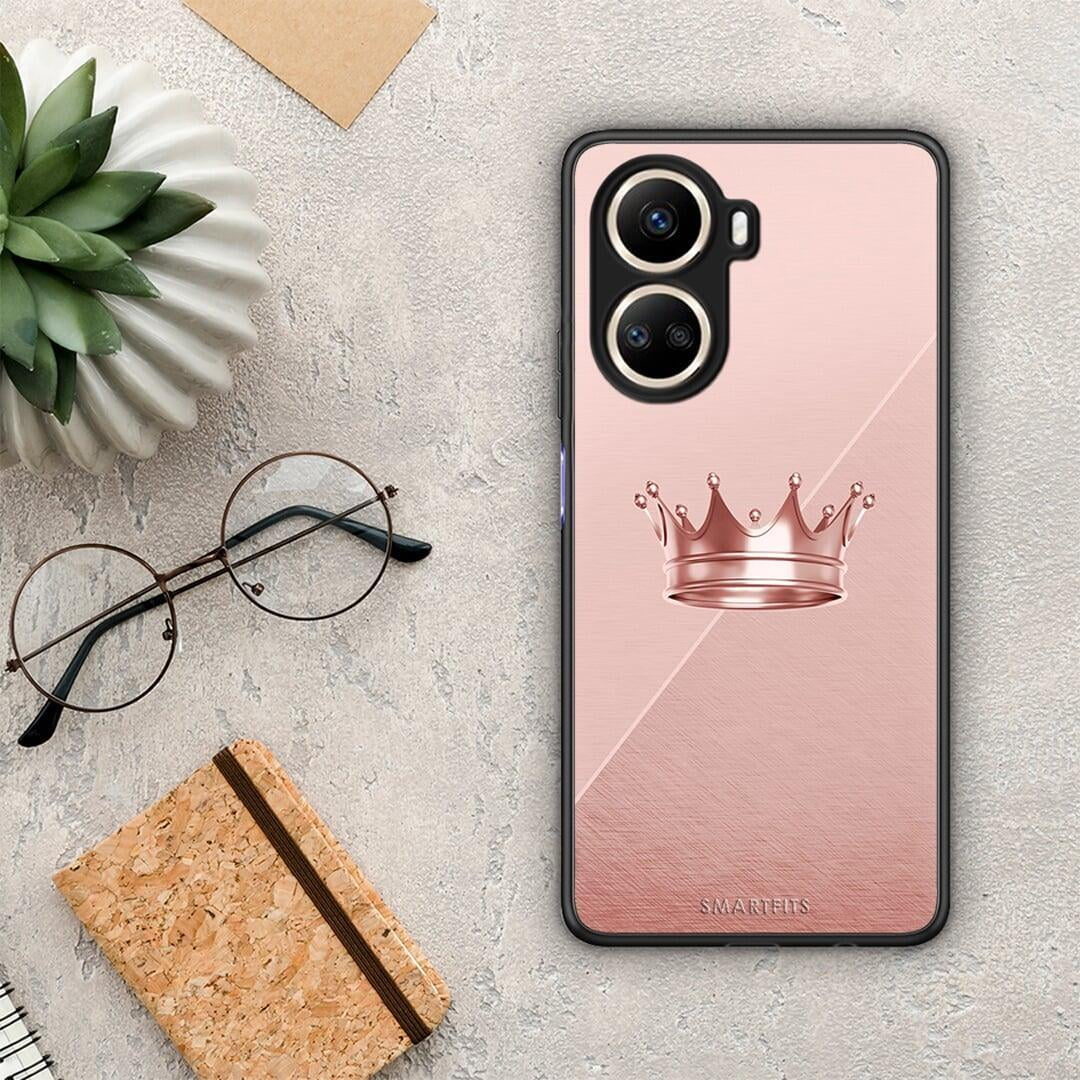 Θήκη Huawei Nova 10 SE Minimal Crown από τη Smartfits με σχέδιο στο πίσω μέρος και μαύρο περίβλημα | Huawei Nova 10 SE Minimal Crown Case with Colorful Back and Black Bezels