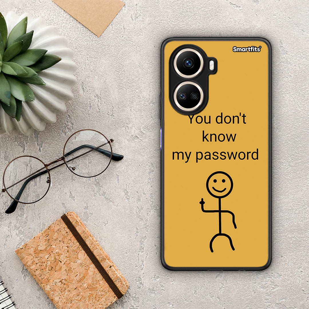 Θήκη Huawei Nova 10 SE My Password από τη Smartfits με σχέδιο στο πίσω μέρος και μαύρο περίβλημα | Huawei Nova 10 SE My Password Case with Colorful Back and Black Bezels