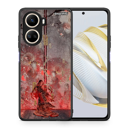 Θήκη Huawei Nova 10 SE Nezuko Kamado από τη Smartfits με σχέδιο στο πίσω μέρος και μαύρο περίβλημα | Huawei Nova 10 SE Nezuko Kamado Case with Colorful Back and Black Bezels