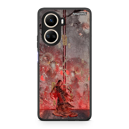 Θήκη Huawei Nova 10 SE Nezuko Kamado από τη Smartfits με σχέδιο στο πίσω μέρος και μαύρο περίβλημα | Huawei Nova 10 SE Nezuko Kamado Case with Colorful Back and Black Bezels