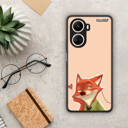 Θήκη Huawei Nova 10 SE Nick Wilde And Judy Hopps Love 1 από τη Smartfits με σχέδιο στο πίσω μέρος και μαύρο περίβλημα | Huawei Nova 10 SE Nick Wilde And Judy Hopps Love 1 Case with Colorful Back and Black Bezels