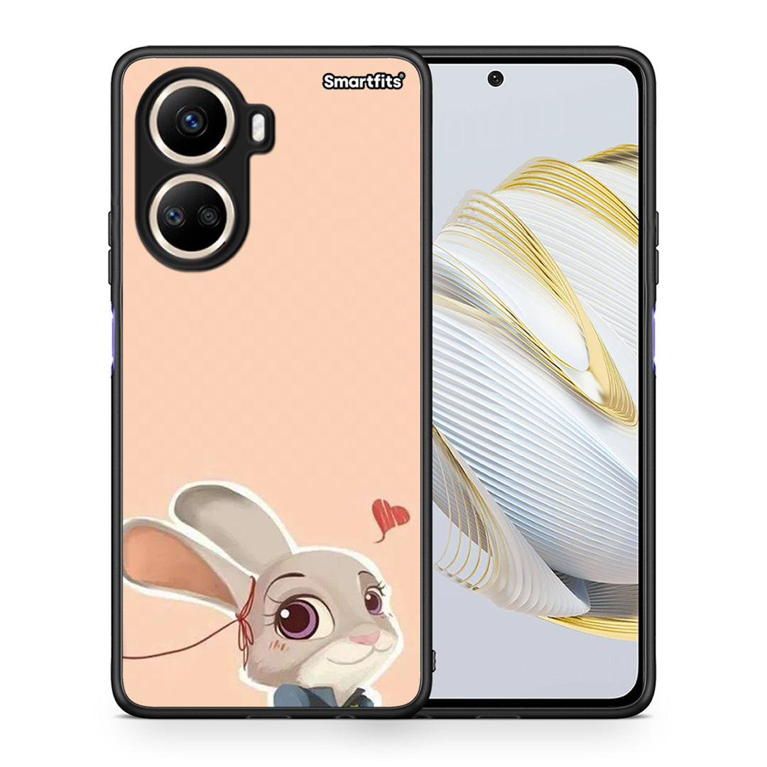 Θήκη Huawei Nova 10 SE Nick Wilde And Judy Hopps Love 2 από τη Smartfits με σχέδιο στο πίσω μέρος και μαύρο περίβλημα | Huawei Nova 10 SE Nick Wilde And Judy Hopps Love 2 Case with Colorful Back and Black Bezels