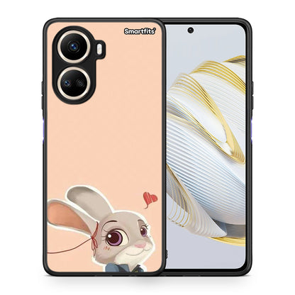Θήκη Huawei Nova 10 SE Nick Wilde And Judy Hopps Love 2 από τη Smartfits με σχέδιο στο πίσω μέρος και μαύρο περίβλημα | Huawei Nova 10 SE Nick Wilde And Judy Hopps Love 2 Case with Colorful Back and Black Bezels
