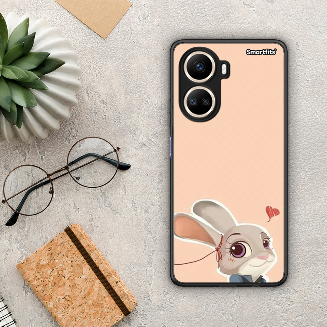 Θήκη Huawei Nova 10 SE Nick Wilde And Judy Hopps Love 2 από τη Smartfits με σχέδιο στο πίσω μέρος και μαύρο περίβλημα | Huawei Nova 10 SE Nick Wilde And Judy Hopps Love 2 Case with Colorful Back and Black Bezels