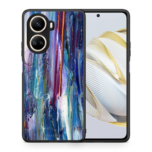 Θήκη Huawei Nova 10 SE Paint Winter από τη Smartfits με σχέδιο στο πίσω μέρος και μαύρο περίβλημα | Huawei Nova 10 SE Paint Winter Case with Colorful Back and Black Bezels