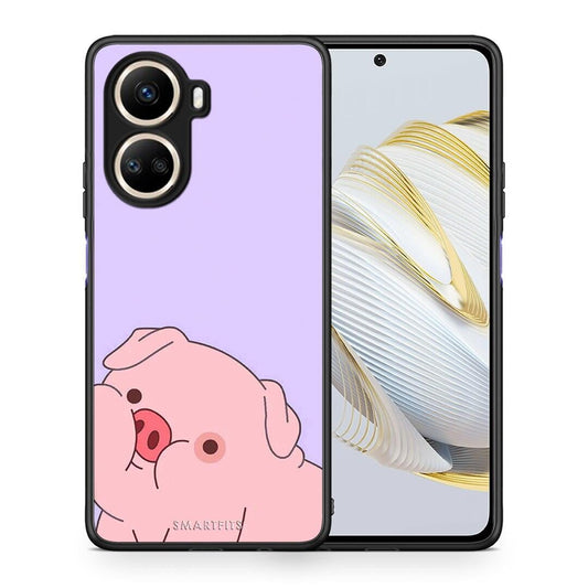 Θήκη Huawei Nova 10 SE Pig Love 2 από τη Smartfits με σχέδιο στο πίσω μέρος και μαύρο περίβλημα | Huawei Nova 10 SE Pig Love 2 Case with Colorful Back and Black Bezels