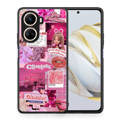 Θήκη Huawei Nova 10 SE Pink Love από τη Smartfits με σχέδιο στο πίσω μέρος και μαύρο περίβλημα | Huawei Nova 10 SE Pink Love Case with Colorful Back and Black Bezels