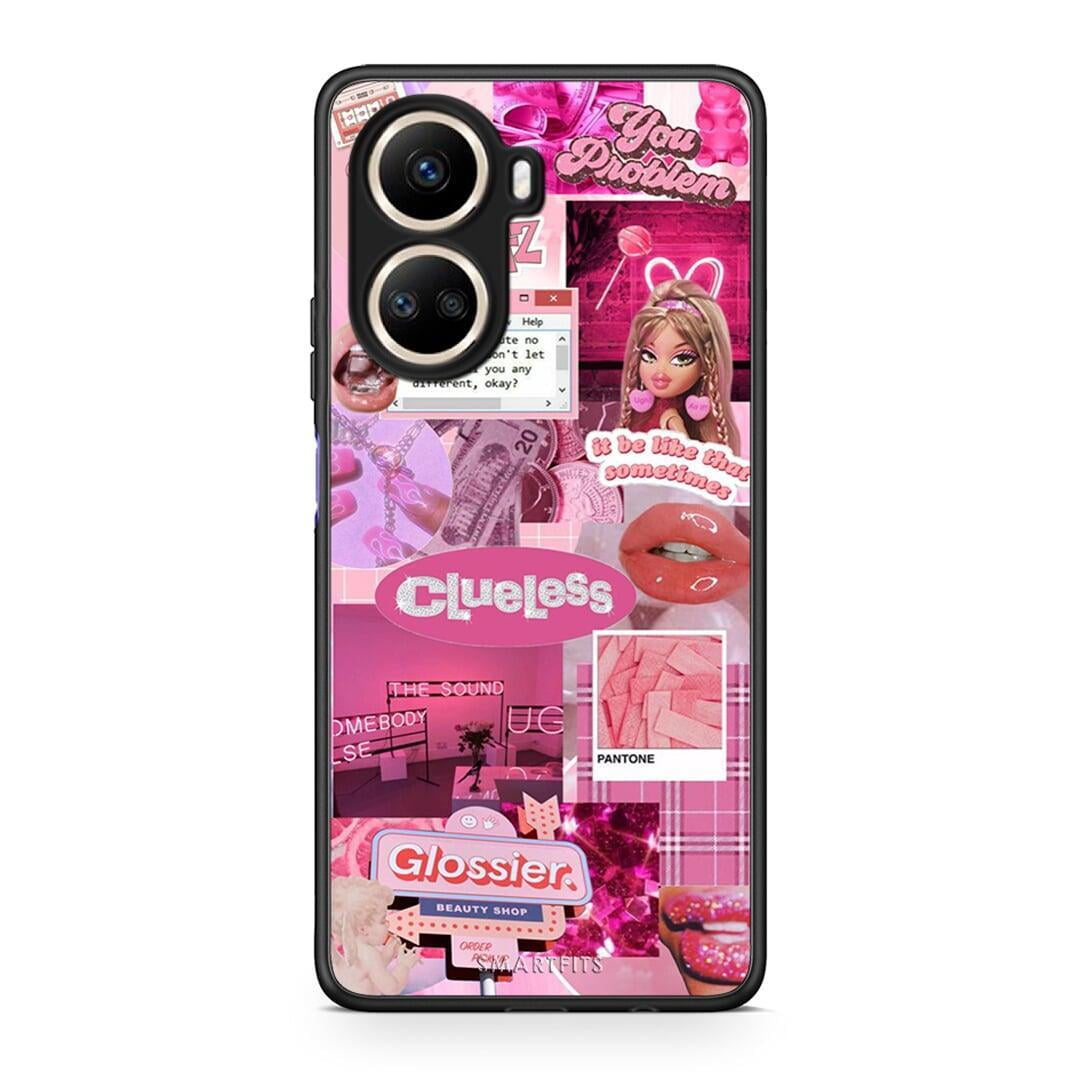 Θήκη Huawei Nova 10 SE Pink Love από τη Smartfits με σχέδιο στο πίσω μέρος και μαύρο περίβλημα | Huawei Nova 10 SE Pink Love Case with Colorful Back and Black Bezels