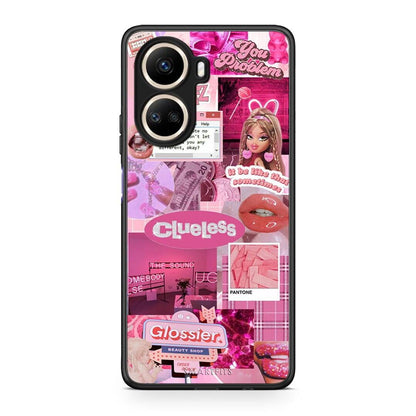 Θήκη Huawei Nova 10 SE Pink Love από τη Smartfits με σχέδιο στο πίσω μέρος και μαύρο περίβλημα | Huawei Nova 10 SE Pink Love Case with Colorful Back and Black Bezels