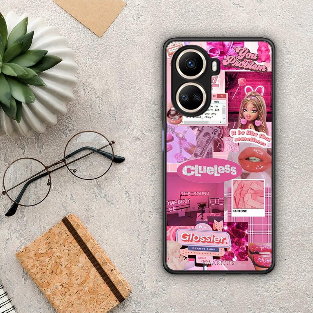 Θήκη Huawei Nova 10 SE Pink Love από τη Smartfits με σχέδιο στο πίσω μέρος και μαύρο περίβλημα | Huawei Nova 10 SE Pink Love Case with Colorful Back and Black Bezels