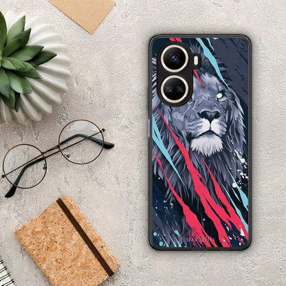 Θήκη Huawei Nova 10 SE PopArt Lion Designer από τη Smartfits με σχέδιο στο πίσω μέρος και μαύρο περίβλημα | Huawei Nova 10 SE PopArt Lion Designer Case with Colorful Back and Black Bezels