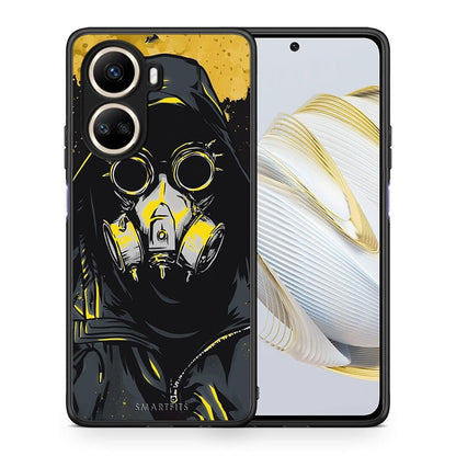Θήκη Huawei Nova 10 SE PopArt Mask από τη Smartfits με σχέδιο στο πίσω μέρος και μαύρο περίβλημα | Huawei Nova 10 SE PopArt Mask Case with Colorful Back and Black Bezels