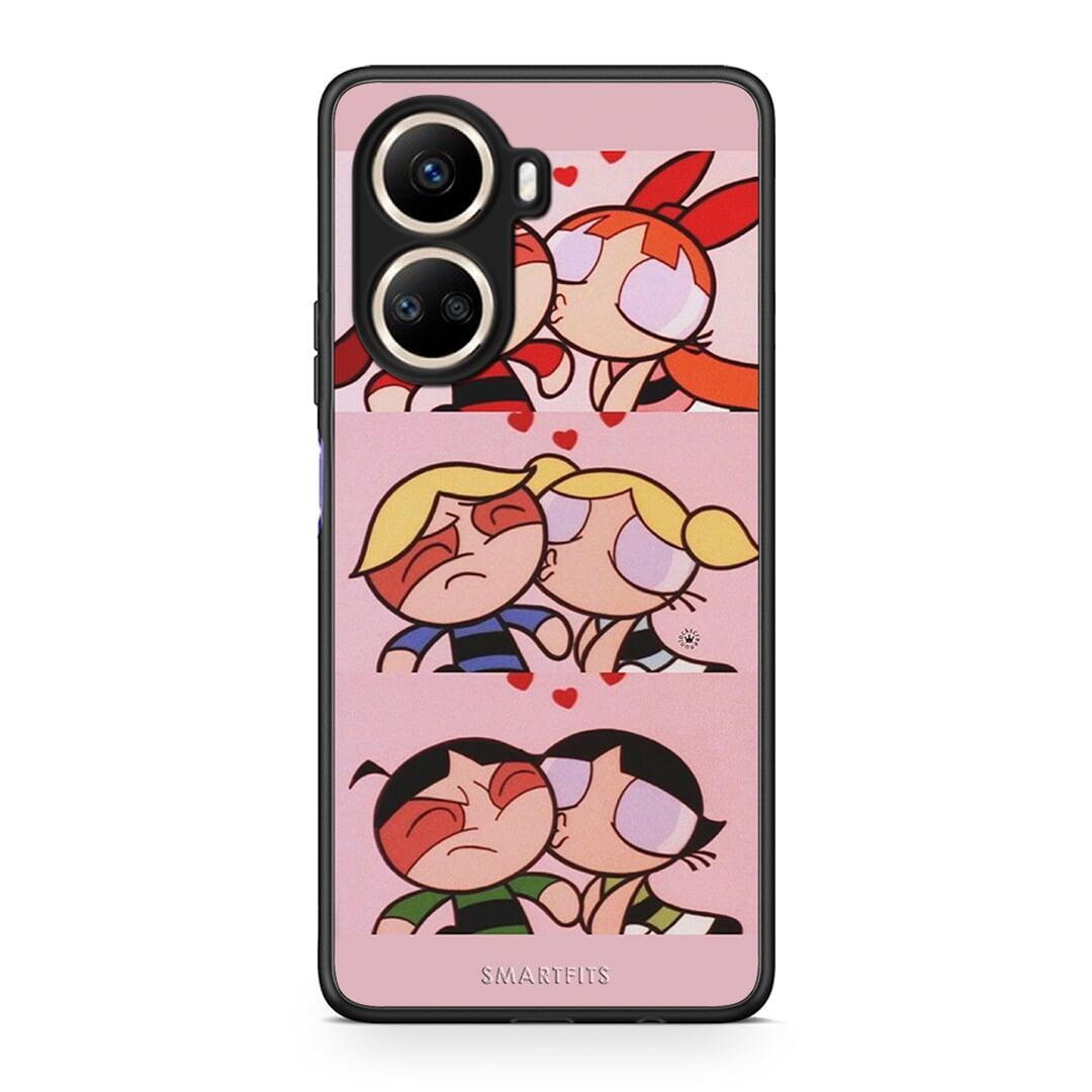 Θήκη Huawei Nova 10 SE Puff Love από τη Smartfits με σχέδιο στο πίσω μέρος και μαύρο περίβλημα | Huawei Nova 10 SE Puff Love Case with Colorful Back and Black Bezels